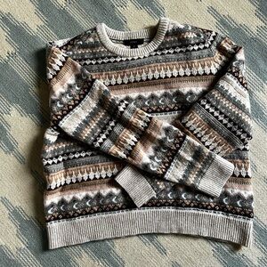 J Crew Cropped Fair Isle Sweater